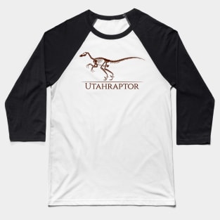 Utahraptor Skeleton Baseball T-Shirt